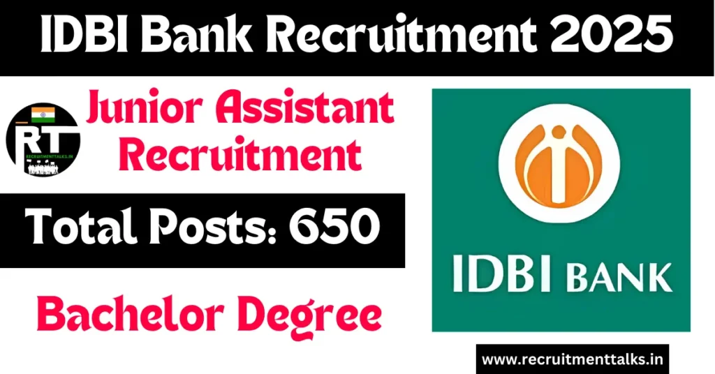 IDBI Bank JAM Recruitment 2025