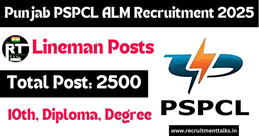 Punjab PSPCL ALM Recruitment 2025