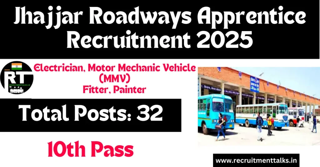 Jhajjar Roadways Apprentice Recruitment 2025